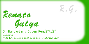 renato gulya business card